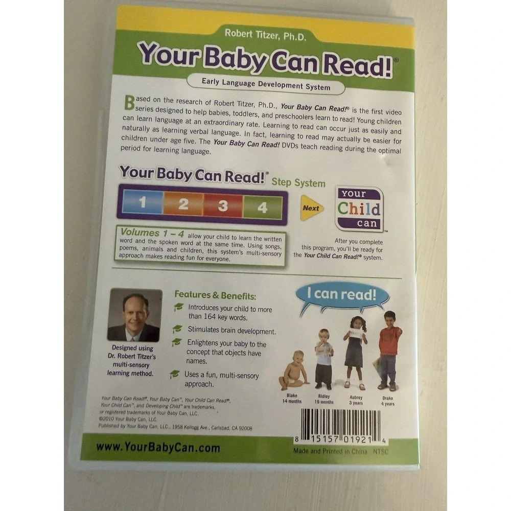 Your Baby Can Read‎ Kit ENGLISH Reading System 4 DVD, 4 BOOKS, 20 CARDS New Read